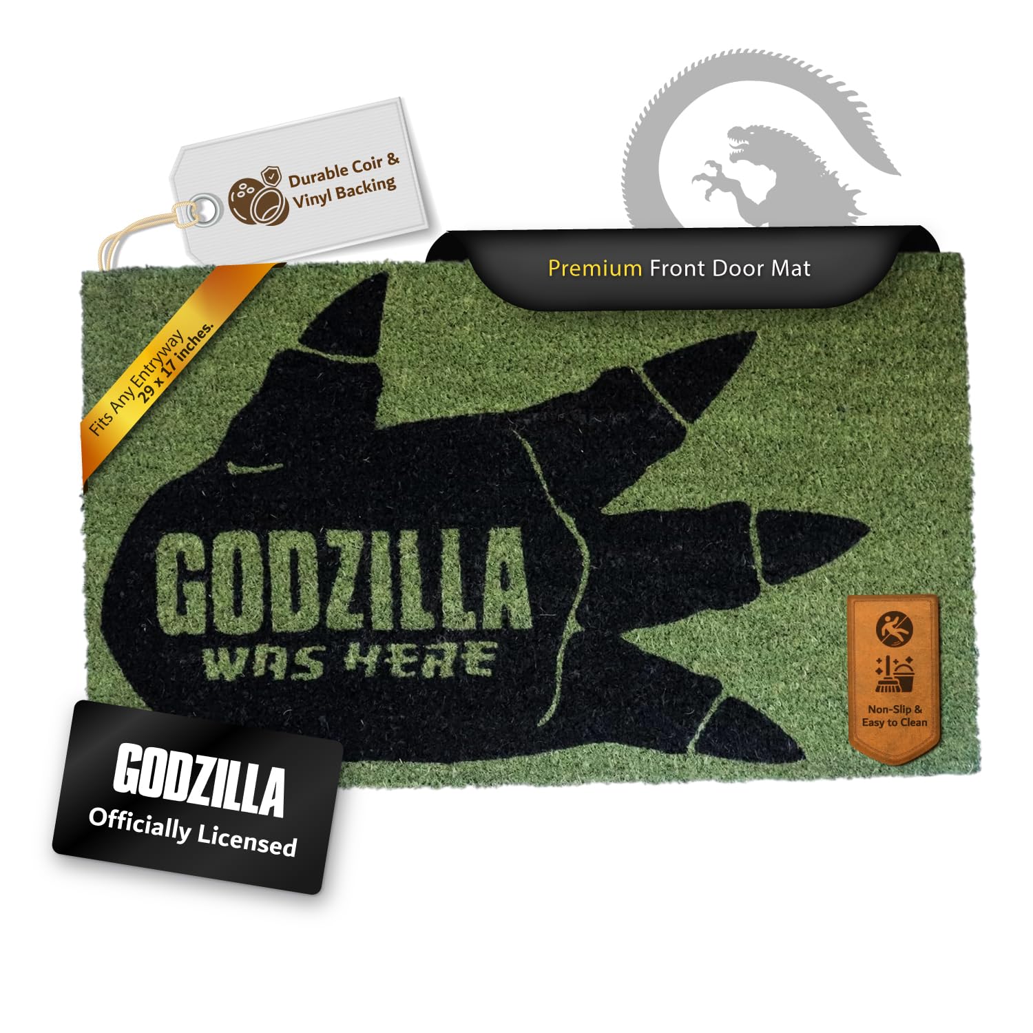 Amazon.com: Pyramid America Godzilla Footprint Coir Doormat